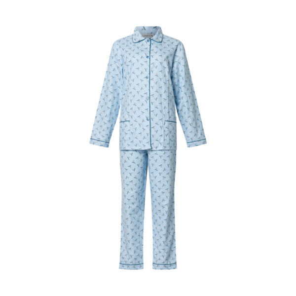 dames pyjama flanel 641382-BLUE cocodream
