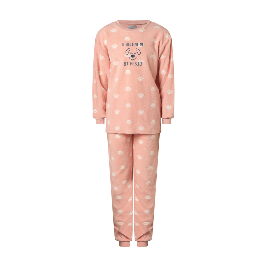 Verknald Interpersoonlijk Veroveren Meisjes pyjama Cocodream 391502 coral fleece roze en blauw maat 128 t/m 176  - De Arend Groothandel in kleding ondermode en nachtmode